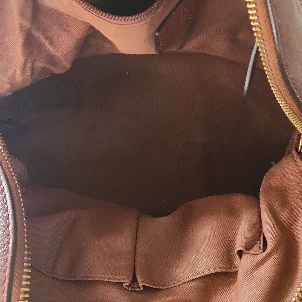 Frye Dome Brown Leather Bag With Adjustable Crossbody Strap - Picture 11 of 11